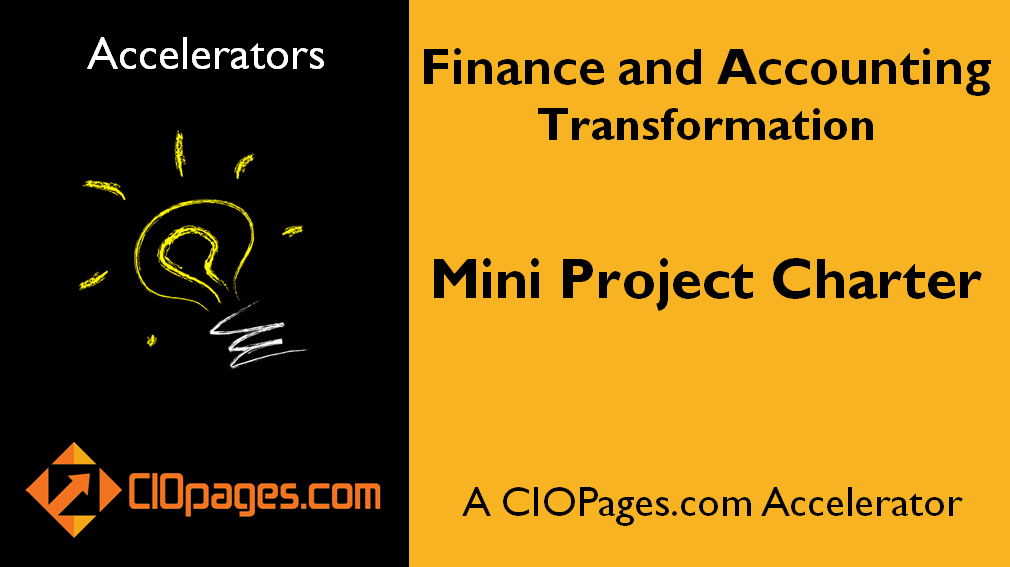 Finance Transformation Mini Project Charter