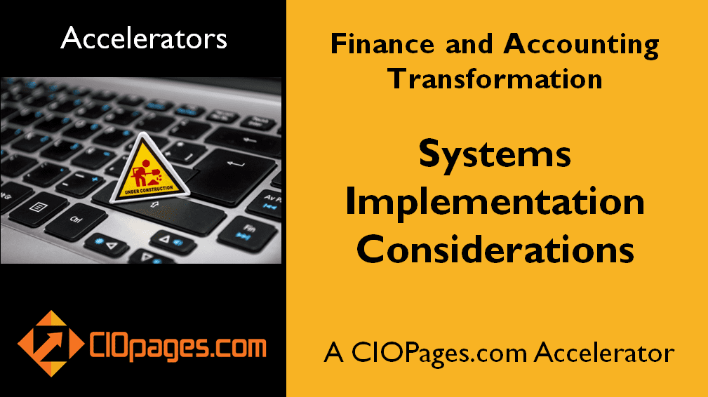 Finance Transformation Implementation Considerations
