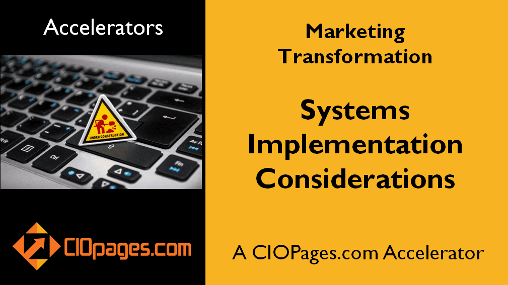 Marketing Transformation Implementation Considerations