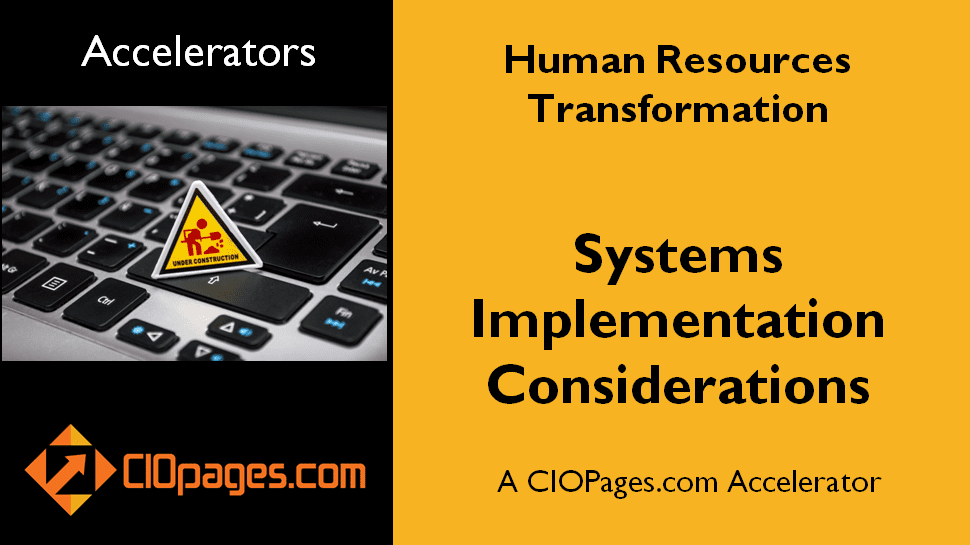 Human Resources Transformation Implementation Considerations
