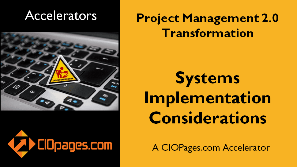 Project Management Transformation Implementation Considerations